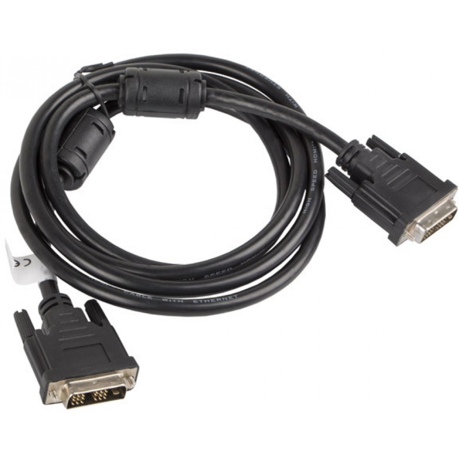 Kabel Dvi-D(M)(18+1)->Dvi-D(M)(18+1) Single Link 1.8m Czarny Lanberg Ca-Dvis-10cc-0018-Bk