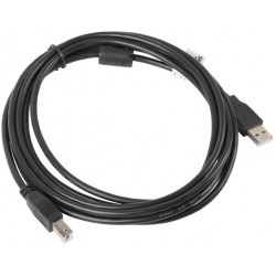 Kabel USB 2.0 Am-Bm Ferryt Czarny 3m Lanberg Ca-USBa-11cc-0030-Bk