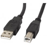 Kabel USB 2.0 Am-Bm Ferryt Czarny 3m Lanberg Ca-USBa-11cc-0030-Bk