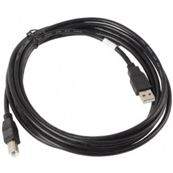 Kabel USB 2.0 Am-Bm Czarny 3m Lanberg Ca-USBa-10cc-0030-Bk