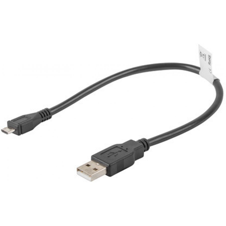 Kabel USB 2.0 Micro Am-Mbm5p Czarny 30cm Lanberg Ca-USBm-10cc-0003-Bk