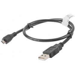 Kabel USB 2.0 Micro Am-Mbm5p Czarny 50cm Lanberg Ca-USBm-10cc-0005-Bk