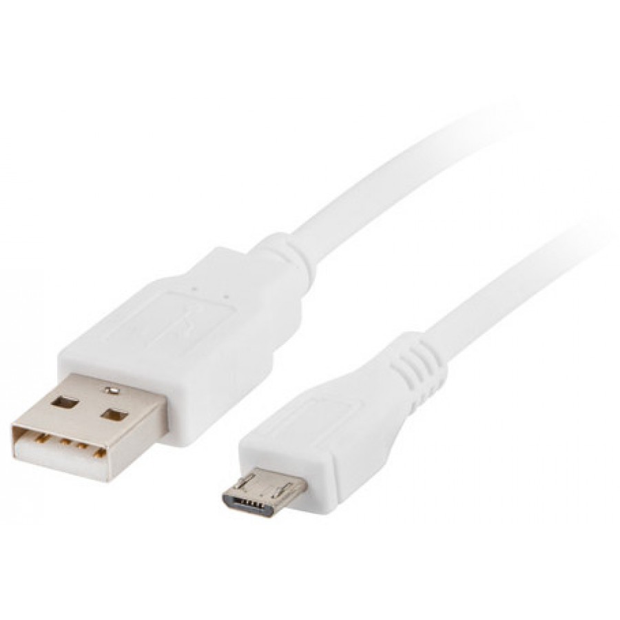 Kabel USB 2.0 Micro Am-Mbm5p Biały 1m Lanberg Ca-USBm-10CC-0010-W