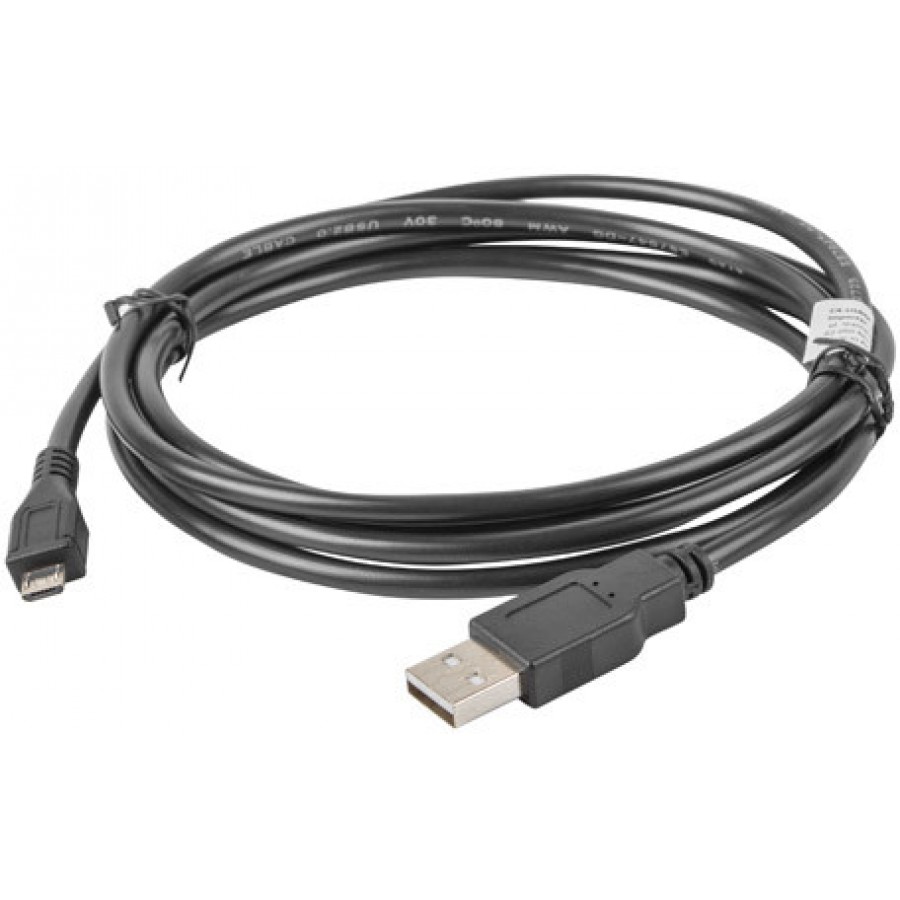 Kabel USB 2.0 Micro Am-Mbm5p Czarny 1.8m Lanberg Ca-USBm-10cc-0018-Bk