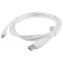 Kabel USB 2.0 Micro Am-Mbm5p Biały 1.8m Lanberg Ca-USBm-10cc-0018-W