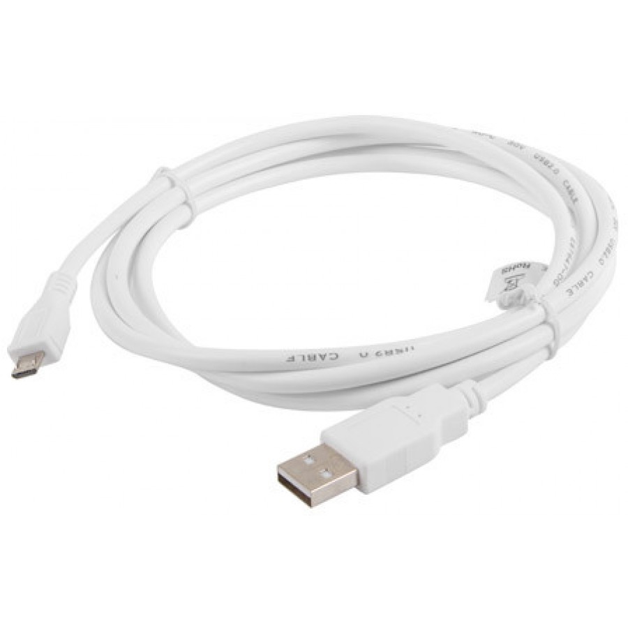 Kabel USB 2.0 Micro Am-Mbm5p Biały 1.8m Lanberg Ca-USBm-10cc-0018-W