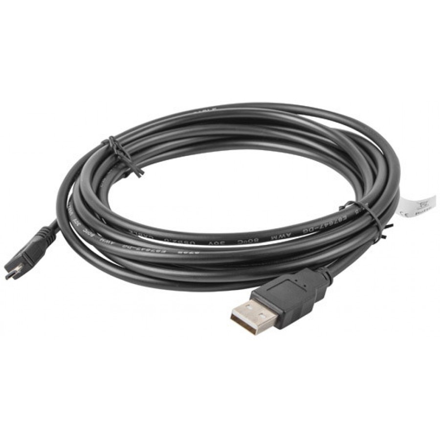 Kabel USB 2.0 Micro Am-Mbm5p Czarny 3m Lanberg Ca-USBm-10cc-0030-Bk