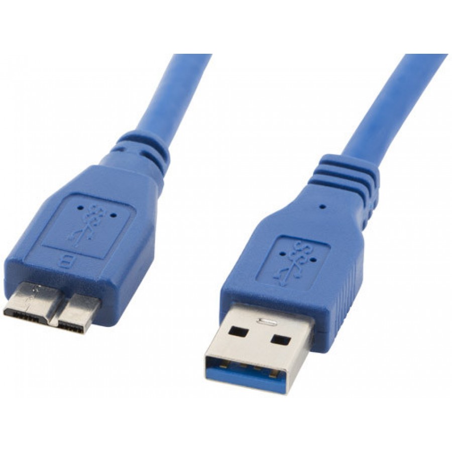 Kabel USB 3.0 Micro Am-Mbm5p Niebieski 1.8m Lanberg Ca-Us3m-10CC-0018-B