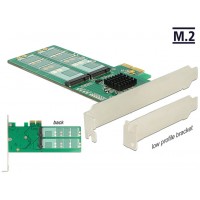 Karta PCI Express -> 4 X M.2 Low Profile Delock