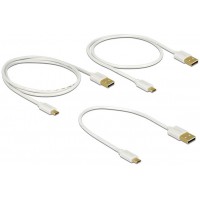 Kabel USB Micro Am-Mbm5p 2.0 0.3m 0.6m 0.9m Zestaw White Delock