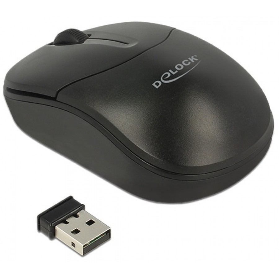 Mysz Optyczna 1-Scroll Wireless Black Delock