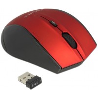 Mysz Optyczna 5-Button Wireless Black/Red Delock