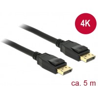 Kabel Displayport M/M 5m V1.2 19 Pin 4k Czarny Delock