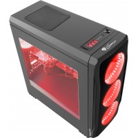 Obudowa Genesis Titan 750 Red Midi Tower Z Oknem, Reg. Obr., USB 3.0, Bez Zasilacza