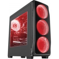 Obudowa Genesis Titan 750 Red Midi Tower Z Oknem, Reg. Obr., USB 3.0, Bez Zasilacza