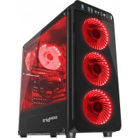 Obudowa Genesis Irid 300 Red Midi Tower Z Oknem, Reg. Obr., USB 3.0, Bez Zasilacza