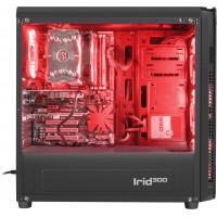 Obudowa Genesis Irid 300 Red Midi Tower Z Oknem, Reg. Obr., USB 3.0, Bez Zasilacza