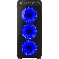 Obudowa Genesis Irid 300 Blue Midi Tower Z Oknem, Reg. Obr., USB 3.0, Bez Zasilacza