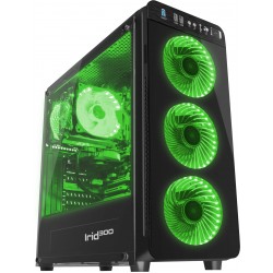 Obudowa Genesis Irid 300 Green Midi Tower Z Oknem, Reg. Obr., USB 3.0, Bez Zasilacza