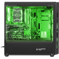 Obudowa Genesis Irid 300 Green Midi Tower Z Oknem, Reg. Obr., USB 3.0, Bez Zasilacza