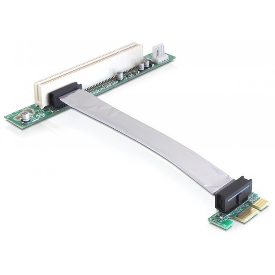 Karta Riser PCI Express X1->PCI 32bit 5V Na Kablu Elastycznym 13cm Delock