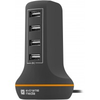 Ładowarka Sieciowa 230v->USB 5V/6A 4-Porty Extreme Media