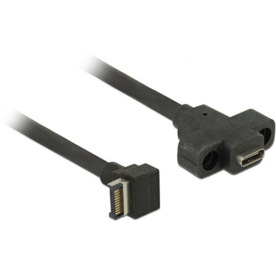 Kabel USB Key A 20pin-Type-C(F) 3.1 45cm Panel Mount Delock