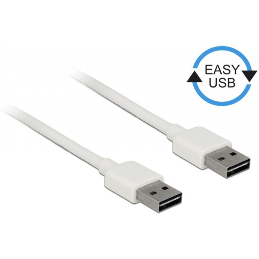 Kabel USB Am-Am 2.0 0.5m Biały Easy-USB Delock