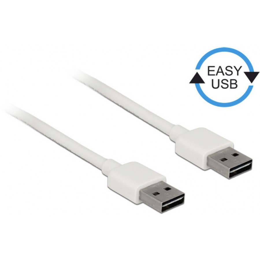 Kabel USB Am-Am 2.0 1m Biały Easy-USB Delock