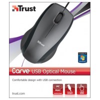 Carve USB Optical Mouse - Czarna Przewodowa