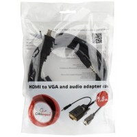 Kabel HDMI(M)->VGA+Audio 1.8m Gembird