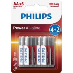 Bateria Alkaiczna Philips Power AA LR6 4+2 Szt Blister