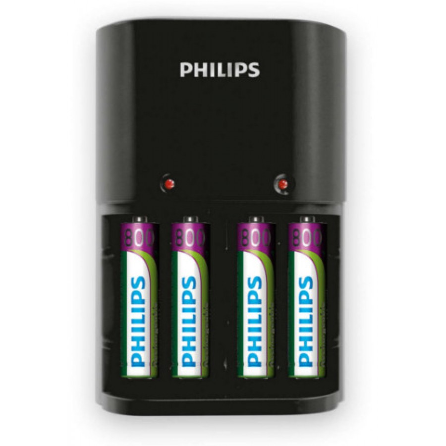 Ładowarka Akumulatorów Philips 4 Sloty AA/AAA + 4 x AAA 800 mAh