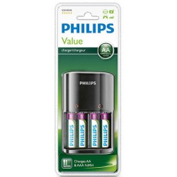 Ładowarka Akumulatorów Philips 4 Sloty AA/AAA + 4 x AA 2100 mAh