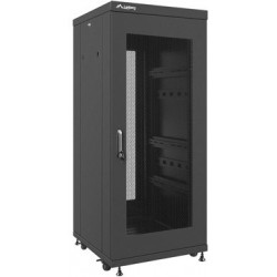 Szafa Instalacyjna Rack Stojąca 19" 27u 600x600 Bk Drzwi Perforowane Lanberg Flat Pack