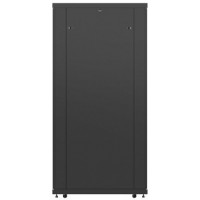 Szafa Instalacyjna Rack Stojąca 19" 42u 800x1000 Czarna Drzwi Szklane Lanberg Flat Pack