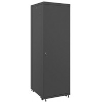 Szafa Instalacyjna Rack Stojąca 19" 42u 800x1000 Czarna Drzwi Szklane Lanberg Flat Pack