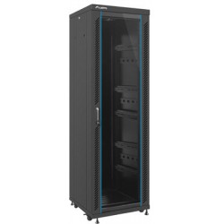 Szafa Instalacyjna Rack Stojąca 19" 37u 600x600 Bk Drzwi Szklane Lanberg Flat Pack