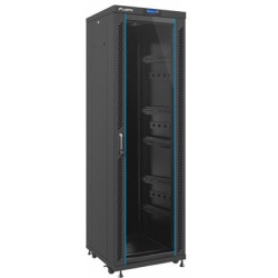 Szafa Instalacyjna Rack Stojąca 19" 37u 600x600 Bk Drzwi Szklane LCD Lanberg Flat Pack