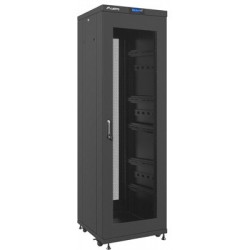 Szafa Instalacyjna Rack Stojąca 19" 37u 600x600 Bk Drzwi Perforowane LCD Lanberg Flat Pack