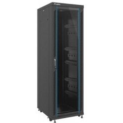 Szafa Instalacyjna Rack Stojąca 19" 37u 600x800 Bk Drzwi Szklane Lanberg Flat Pack