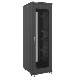 Szafa Instalacyjna Rack Stojąca 19" 37u 600x800 Bk Drzwi Perforowane LCD Lanberg Flat Pack