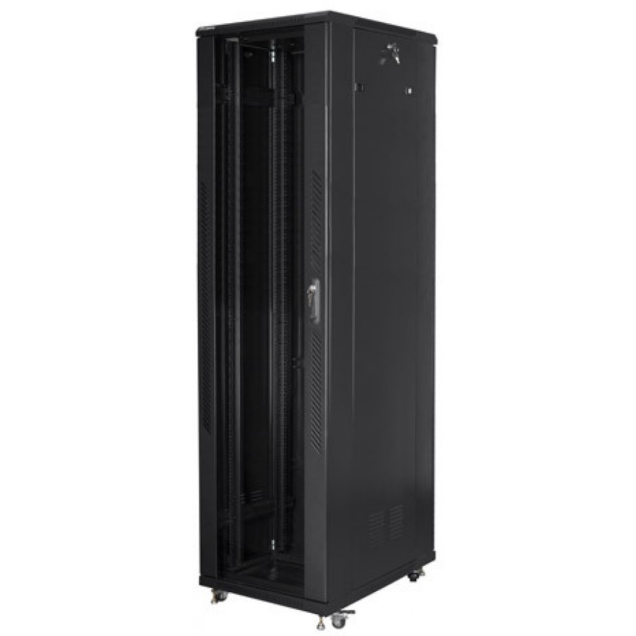 Szafa Instalacyjna Rack Stojąca 19" 47u 800x800 Czarna Lanberg Flat Pack