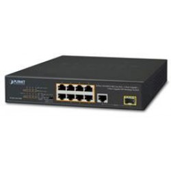 Switch Planet GSD-1011HP 8-Port POE 100Mb/s 802.3at+1port 1000Mb/s +1PORT SFP Niezarządzalny Desktop