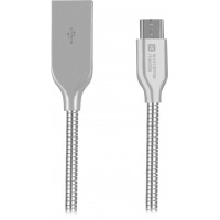 Kabel USB Micro Am-Mbm5p 2.0 Srebrny 1m Metal Extreme Media