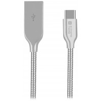 Kabel USB Type-C(M)-USB-Am 2.0 1m Metal Srebrny Extreme Media