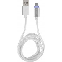 Kabel USB Micro Am-Mbm5p 2.0 Srebrny 1m Led Extreme Media