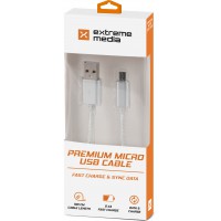 Kabel USB Micro Am-Mbm5p 2.0 Czarny 1m Oplot Extreme Media