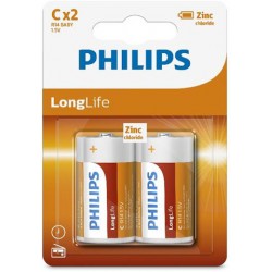 Bateria Philips Cynkowo-Chlorkowa R14 1.5V Longlife 2 Szt Blister