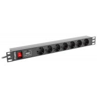 Listwa Zasilająca Rack PDU Lanberg 1U 16A 7x Schuko 2m Czarna